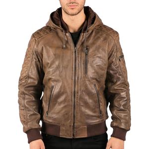 Chaqueta Bomber de Cuero Personalizada para Hombre, Cuello en V, Cierre de Cremallera, Exterior de Seda, Ropa Casual de Invierno, Suave y Transpirable, Patrones 3D/Puntos - Product Image 3