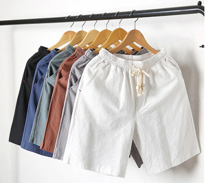 Short en velours côtelé solide pour hommes taille élastique pantalon décontracté avec poches été plage vente chaude produit RRI-MS-11 - Product Image 1