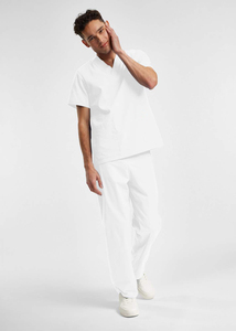 2025 más vendidos Hospital enfermería Scrub nuevos colores lavable manga corta Logo personalizado Doctor enfermera conjunto elástico para Unisex - Product Image 3