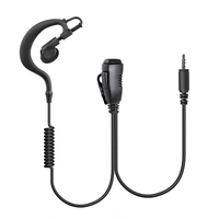 Micro-casque tactique pour talkie-walkie en silicone/spandex/polyester avec interface auxiliaire, ajustement personnalisé, accessoire d'écouteurs confortable