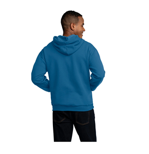 Màu Xanh Hải Quân Rắn Cộng Với Kích Thước Người Đàn Ông Của Áo 100% Cotton Dệt Kim Áo Thun Thoải Mái Và Phong Cách Thiết Kế Với Mui Xe Cho Mùa Đông - Product Image 3