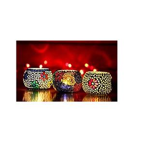 Bougie en verre de luxe faite à la main avec logo personnalisé de style classique, mosaïque artistique, porte-bougie votive en verre, haute qualité, pot à bougie - Product Image 4