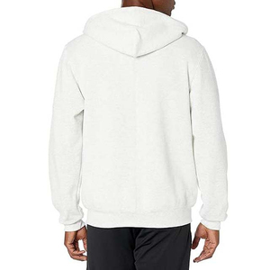 Sudaderas con capucha recortadas con etiqueta de goma gruesa holgada sin cuerda en Blanco polar 100 algodón Crop Heavyweight sudaderas con capucha y sudaderas para hombres - Product Image 2