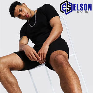 Cheap Price Summer <b>Wear</b> Custom Logo Design Breathable 100% Cotton Polyester Sports <b>Wear</b> Plus Size <b>Men</b> T-shirts and Shorts Set - Product Image 5