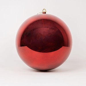 Adornos Navideños de Plástico Rojo, Bolas de 40cm de Diámetro y Adornos para Árboles, Hechos a Máquina - Product Image 1