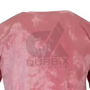 T-shirt uni délavé à l'acide, coupe classique, pour homme, en tissu épais, délavage vintage, écologique, respirant, logo personnalisé - Product Image 4