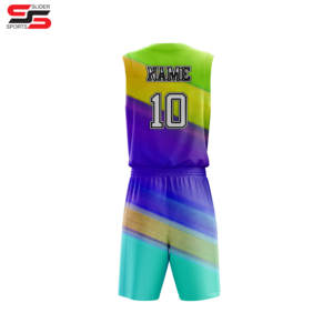Imprimé personnalisé hommes dernier modèle de maillot de basket-ball maillot de sport par sublimation séchage rapide personnalisé basket-ball porter uniforme - Product Image 2