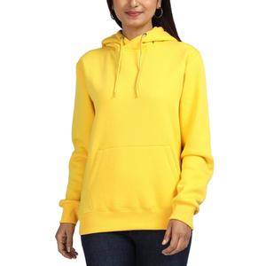 Vente en gros d'usine de sweat à capuche uni vierge avec étiquettes personnalisées bon marché pour femmes imprimant votre marque style décontracté - Product Image 2