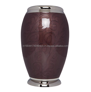 Urna de metal esmaltada de naranja monarca personalizada, precio al por mayor, suministros funerarios para adultos, recuerdo de cremación, tarros de cenizas conmemorativas, ficha - Product Image 5