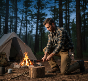 Hacha Industrial Multifuncional Tipo Tomahawk con Mango de Acero y Hoja de Acero con Alto Contenido de Carbono para Campismo y Montañismo - Product Image 2