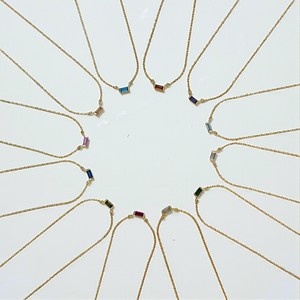 Collier avec pendentif en argent 925, forme baguette rectangulaire, topaze bleue, pierre précieuse, quartz - Collier de 18 pouces, bijoux - Product Image 3