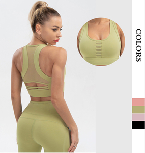 Venta al por mayor de Sujetador de Fitness con Espalda Cruzada Sexo Gimnasio Ropa de Yoga Logotipo Personalizado Mujeres Elástico Suave Compresión Sujetador Deportivo con Espalda Ajustable Cruzada - Product Image 4