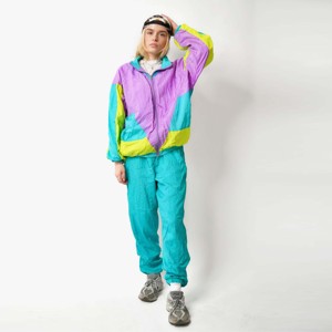 Women Vintage Rave Tracksuit - Classic 90s Throwback Tracksuit with Bold Colors for Parties, Festivals, and Retro Street Style - Product Image 4