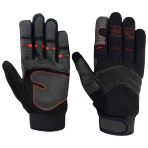 Guantes Amara de seguridad para construcción de alta resistencia, cuero sintético reforzado, goma resistente a los cortes, TPR, inyección protectora - Product Image 1