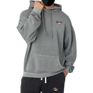 เสื้อฮู้ดสวมหัวทรงโอเวอร์ไซส์สำหรับผู้ชายผ้าปะติดเสื้อสไตล์ฮิปฮอปบ็อกซี่ไซส์ใหญ่พิเศษ - Product Image 3