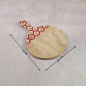 Juego de bandejas para servir ensalada con corteza de madera de mango, cuencos, mesa de comedor, Plato decorativo de madera para servir, vajilla segura - Product Image 2