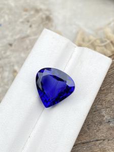 15 MM Deluxe Qualité Naturelle Tanzanite Coeur Cut Pierre Avec Excellente Couleur Cuisson Naturel Zoisite 11.33 Carat Loupe Propre - Product Image 2