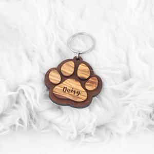 Porte-clés léger en bois écologique fait à la main avec gravure sur logo personnalisable pour les cadeaux de promotion-ArtisRaw Brand - Product Image 6