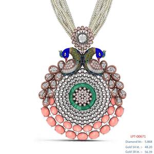 Conjunto de Anillo y Colgante de Compromiso de Lujo para Mujer en Oro Amarillo de 14 Quilates con Diamante Natural de 8.78 Quilates, Color GH, Corte Brillante, Joyería Fina - Product Image 4