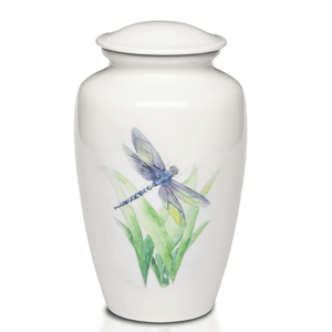 Urne commémorative classique pour adulte avec impression de papillon, dernières urnes en métal avec Image esthétique pour cendres humaines - Product Image 3