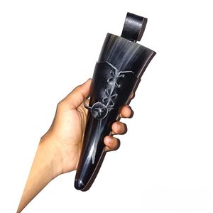 Gran oferta, exclusiva jarra de cuerno de búfalo, jarra de cerveza de estilo vikingo de cerámica Natural para ocasiones de fiesta, la taza para beber más vendida - Product Image 1