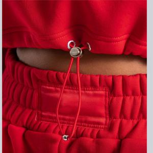 Sudadera corta de punto con capucha para mujer, sudadera transpirable antibolitas de invierno cálida ajustada con logotipo personalizado en la parte delantera - Product Image 6