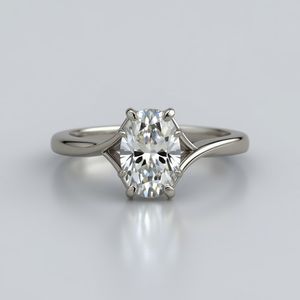 Bague de fiançailles en diamant naturel baguette en or blanc 10 carats | Clarté VVS1 pour certifié | Bijoux fins pour anniversaire de mariage - Product Image 2