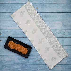 Toallas de mano de lino ultrasuaves con estampado de bloques de alta calidad, juego de estilo liso absorbente de secado rápido, precio indio a granel - Product Image 3