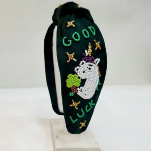 Hot Selling New Design St Patrick's Day Theme Good Luck Beaded <b>Headband</b> Pearl Hair Accessories - Product Image 2