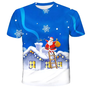 Camiseta con estampado navideño para hombre 100% algodón orgánico tejido microfibra próximo diseño - Product Image 5