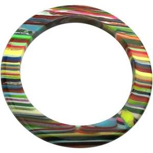 Meilleur Bracelet Jonc en Résine Rayé Coloré Unisexe, Bijou Tendance, Large et Massif, Motif Multicolore, Idéal pour Mariage - Product Image 2