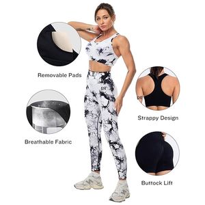 Conjunto de Yoga sin costuras de alto rendimiento para mujer, ropa deportiva de 3 piezas, ropa deportiva para gimnasio, entrenamientos deportivos de Yoga, conjuntos de Yoga elegantes - Product Image 2