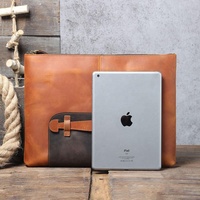 Housse mince en cuir véritable pour ordinateur portable Protégez votre ordinateur portable Mackbook Work Business, Housse de protection pour les voyages