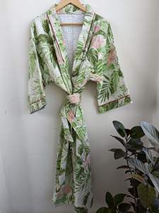 Peignoirs de bain kimono traditionnels pour femmes Nouveaux vêtements de nuit au genou au design tendance du fabricant et fournisseur indien - Product Image 6