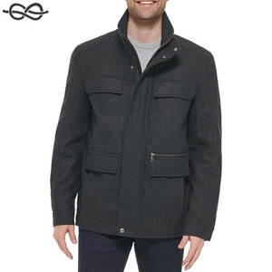 Manteau multi-poches pour hommes Veste utilitaire d'extérieur durable Poches de rangement multiples Fermeture à glissière complète sur le devant - Product Image 5