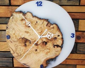 HORLOGE MURALE FAIT À LA MAIN MEILLEURE Qualité En Bois Résine Époxy Horloge Murale Fabriquée À La Main En Bois Résine Époxy Horloge Murale Wholes - Product Image 2