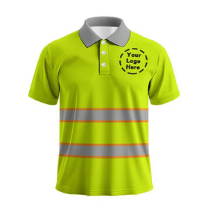 Polo de travail haute visibilité à manches courtes, personnalisable, réfléchissant, en promotion - Product Image 4