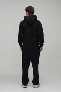 Sweat à capuche épais surdimensionné sans cordon, personnalisé avec logo OEM, style streetwear, 500 GSM, vente en gros pour hommes - Product Image 2