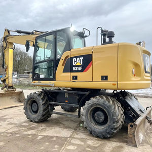 Pelle sur pneus Caterpillar M316F d'occasion avec composants de base, y compris moteur, roulement à engrenages, boîte de vitesses, pompe PLC - Product Image 1