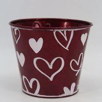 Pot de fleurs léger en fer émaillé imprimé, finition sculptée à la main, écologique, avec option de suspension, pour jardin intérieur et extérieur, maison