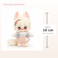 Peluche personnalisée lapin blanc 10 cm, jouet en peluche doux avec oreilles de lapin, personnage mignon, OEM ODM, vente en gros