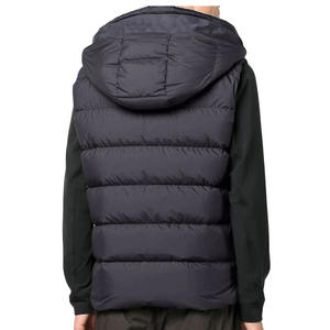 Gilet matelassé léger et chaud pour homme, veste sans manches d'extérieur à capuche, décontracté, avec fermeture éclair intégrale et poches rembourrées - Product Image 3