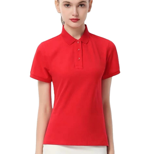 Polos de mujer en blanco liso de algodón de secado rápido Unisex de alta calidad, camiseta Polo con estampado de logotipo personalizado para mujer, diseño informal - Product Image 5