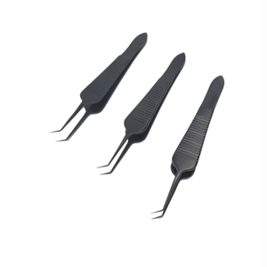 TEEJAY - Juego de Pinzas Curvas Profesionales de Acero Inoxidable para Trasplante y Extensión de Cabello, Marca OEM Personalizada - Product Image 2