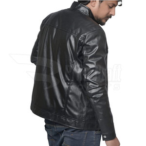 Pakistan Made Comfortable <b>Men</b> <b>Leather</b> <b>Jacket</b> In Stock Outdoor Use <b>Men</b> <b>Leather</b> Winter <b>Jacket</b> - Product Image 3