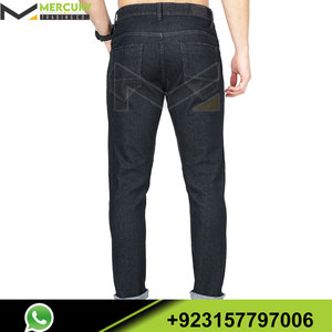 Pantalones Vaqueros de Mezclilla para Hombre, Corte Slim Fit, Pierna Recta, Cintura Alta, Algodón, Estilo Casual, Otoño - Product Image 2