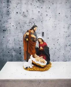 新雕像耶稣诞生场景集圣诞婴儿床小雕像耶稣马槽微型装饰教堂天主教礼品家居装饰来样定做