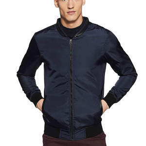 Blouson Bomber de Baseball Personnalisé pour Homme en Polyester Brodé avec Col Montant et Fermeture Éclair Imperméable - Product Image 1
