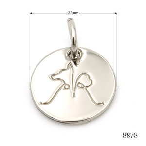 Étiquette métallique <span class=keywords><strong>avec</strong></span> chaîne à billes 22 mm, logo personnalisé, étiquette métallique pour sac à main et porte-clés - Product Image 1