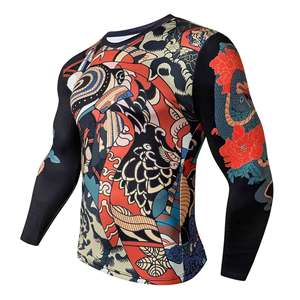 Camiseta de Compresión Sublimada para BJJ MMA, Rashguard con Estampado Personalizado, Transpirable, Antibacteriana, de Secado Rápido, para Hombre, OEM, Grappling 2026 - Product Image 2